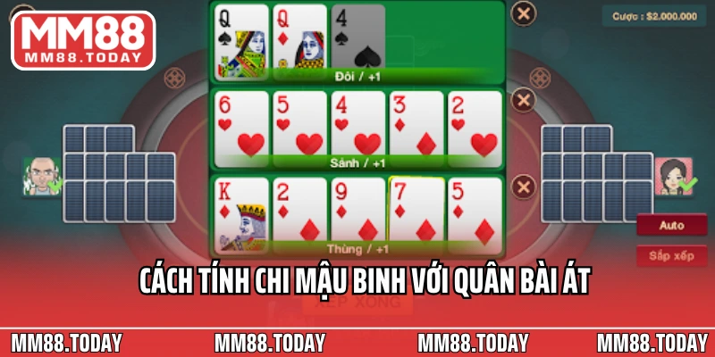 Cách tính chi Mậu Binh với quân bài Át